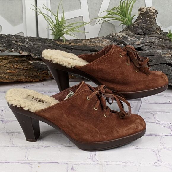 UGG Molly Lace-Up Mules Clogs - Picture 3 of 8